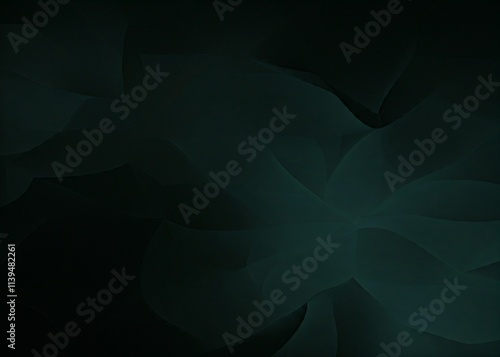 Dark green floral graphic wallpaper