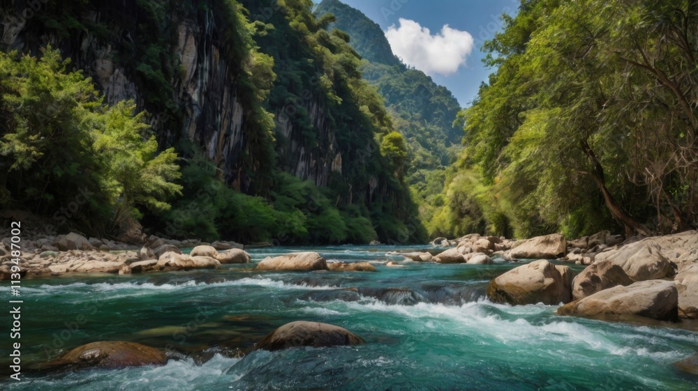 Fototapeta premium Exploring Wild River Trails