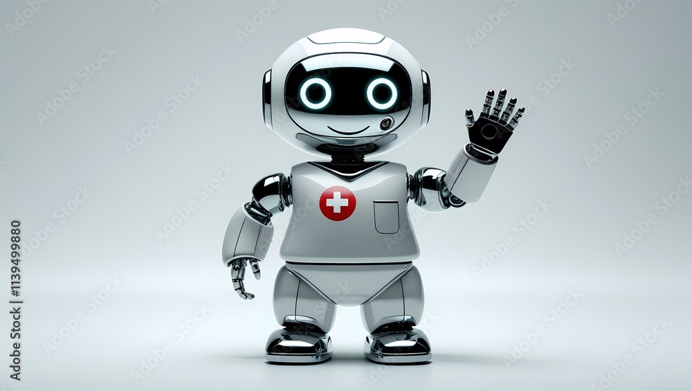 Cute Little Robot Doctor
A charming and friendly little robot wearing a doctor’s uniform, featuring a white plus symbol on a red circle. This robot doctor embodies a futuristic yet approachable design Cute Little Robot Doctor
A charming and friendly little robot wearing a doctor’s uniform, featuring a white plus symbol on a red circle. This robot doctor embodies a futuristic yet approachable design