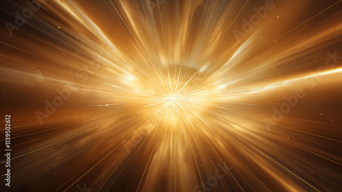 A bright yellow light with a star in the center. The light is surrounded by a lot of dots