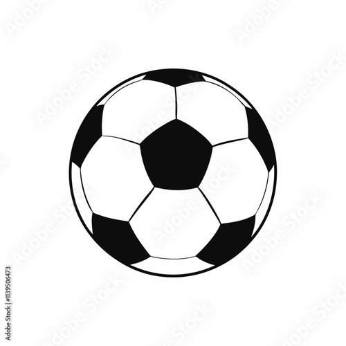 Sports soccer ball art vector, Football black shape silhouette art & illustration