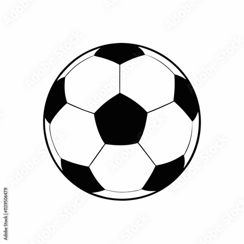 Sports soccer ball art vector, Football black shape silhouette art & illustration