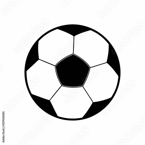 Sports soccer ball art vector, Football black shape silhouette art & illustration