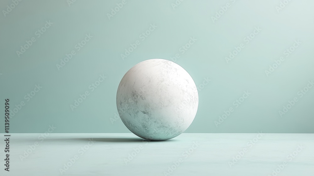 Textured Pastel Orb on a Plain Surface Textured Pastel Orb on a Plain Surface