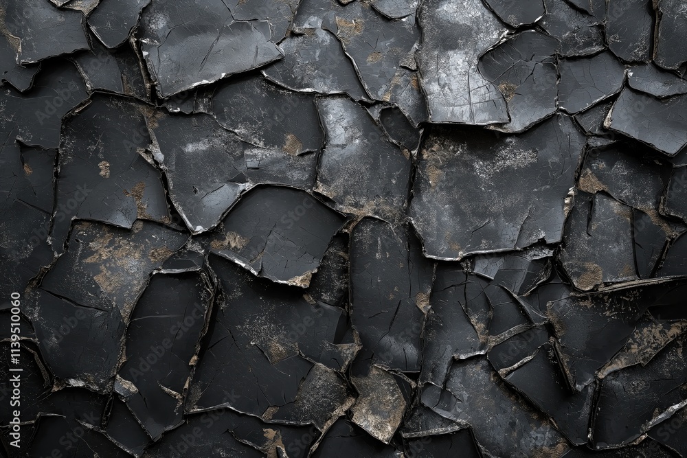 Cracked Black Surface Texture Cracked Black Surface Texture