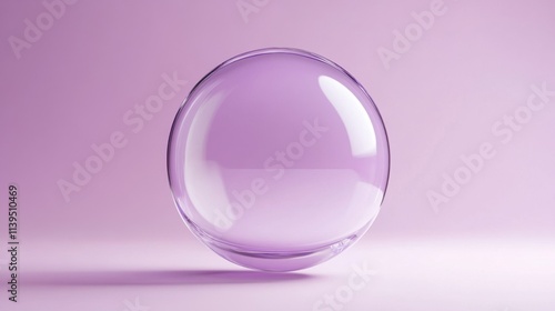 Subtle Lilac Bubble on Soft Pastel Background