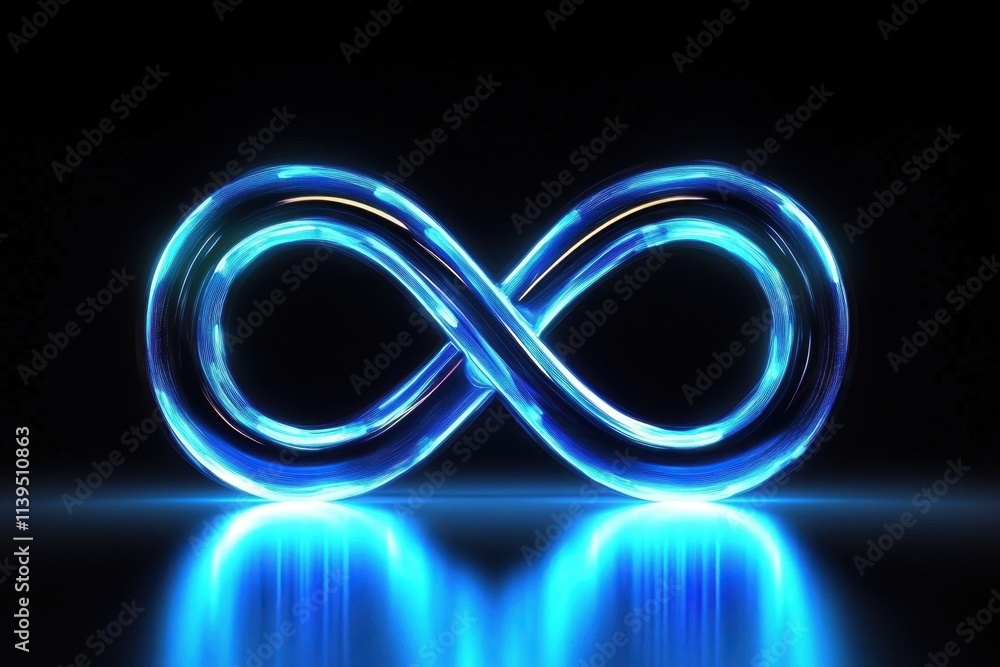 Designed with bright neon colors, this symbol represents eternity. Designed with bright neon colors, this symbol represents eternity.