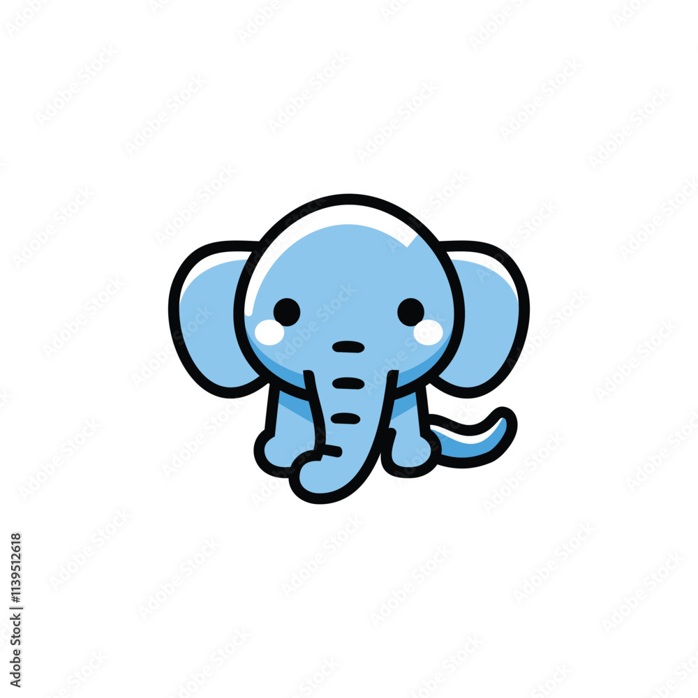 Fototapeta premium elephant cartoon character illustration