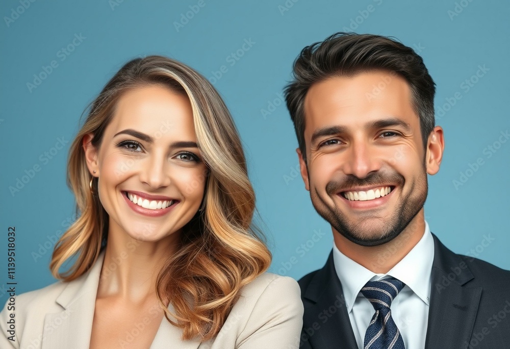 Confident and joyful couple portrait Confident and joyful couple portrait