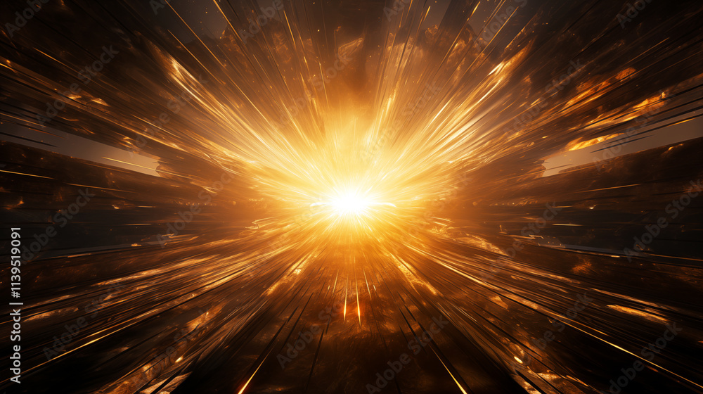 A bright yellow light is shining in the sky. The light is surrounded by a dark background A bright yellow light is shining in the sky. The light is surrounded by a dark background