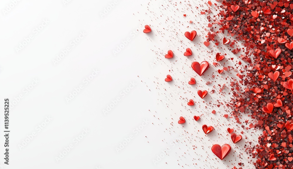 Red Hearts Background with Copy Space Red Hearts Background with Copy Space