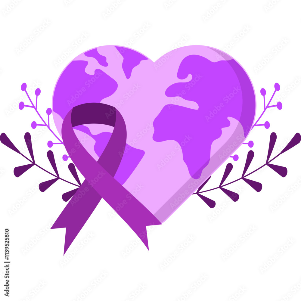 Fototapeta premium World Cancer Day Illustration