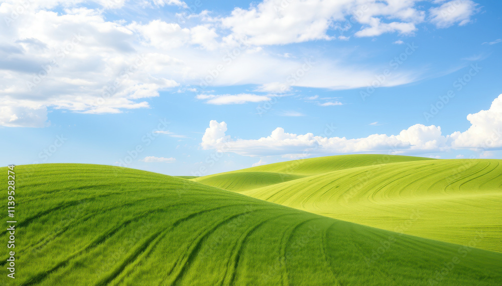 Rolling Green Hills Under a Blue Sky Rolling Green Hills Under a Blue Sky