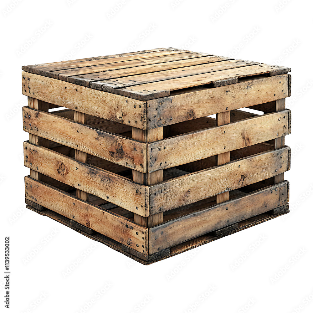 Jumbo Crate isolated on transparent background. Jumbo Crate isolated on transparent background.