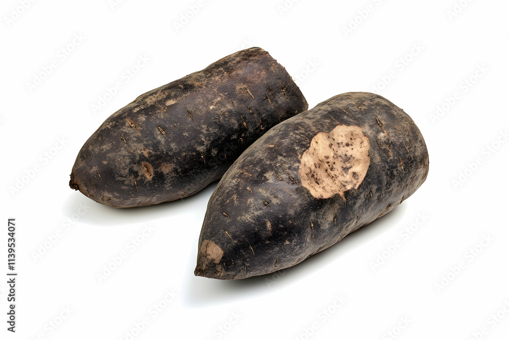 Dark Root Vegetables Photo: Two Close-Up Images Dark Root Vegetables Photo: Two Close-Up Images