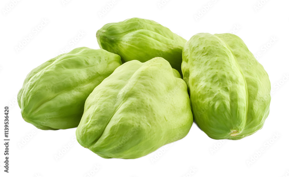 Chayote isolated on a white background Chayote isolated on a white background