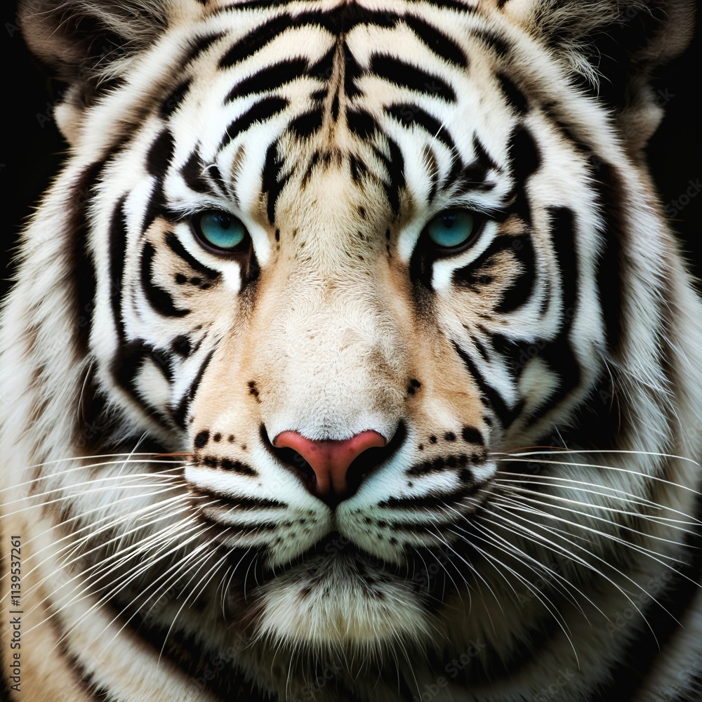 Fototapeta premium white tiger portrait