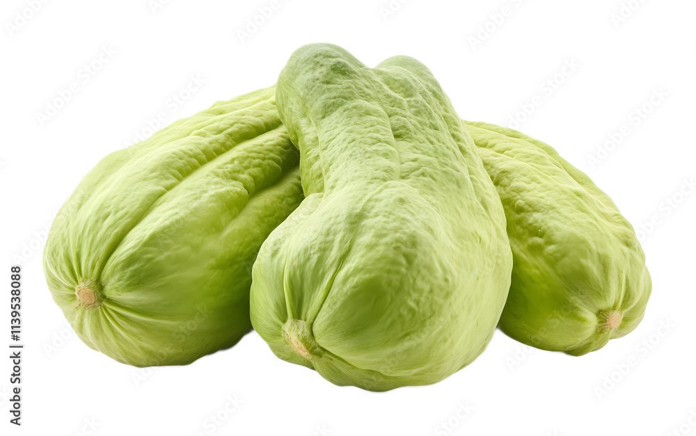Fototapeta premium Chayote on a white background. isolated background.