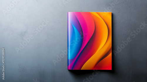 Wallpaper Mural Vibrant brochure design on A4 paper mockup with colorful abstract patterns. Ideal for showcasing modern graphics and creative layouts Torontodigital.ca