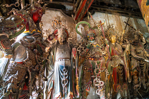 Buddha statues at Tiefo Temple in Mishan town, Jincheng, Shanxi Province, China