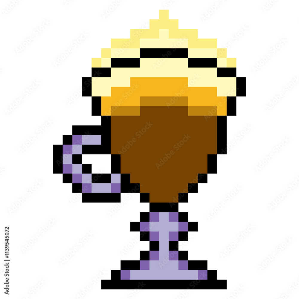 Obraz premium Classic Irish coffee in pixel art style