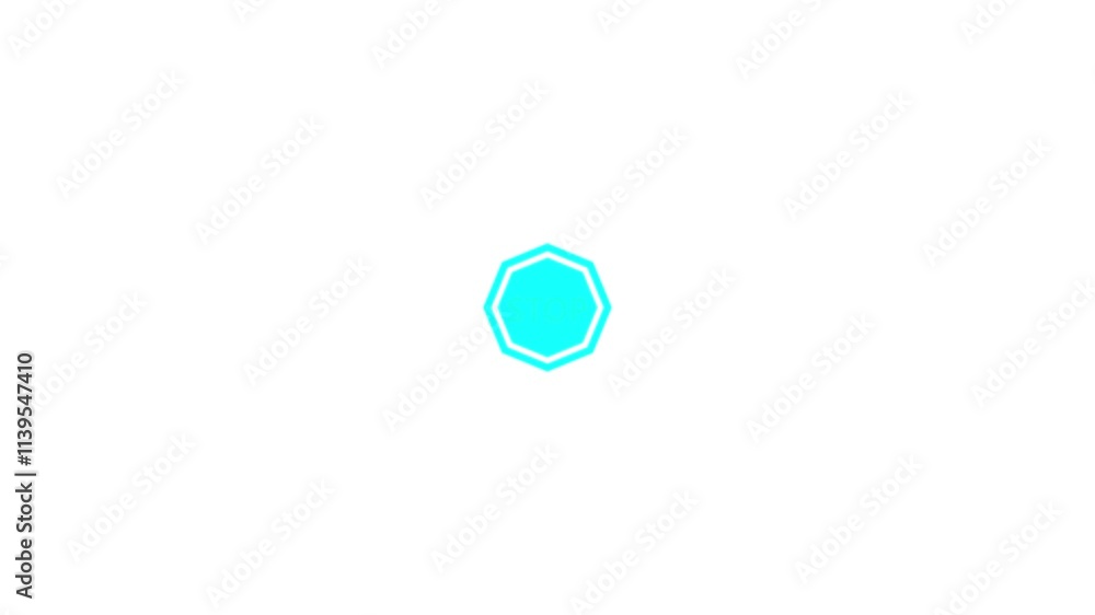 Warning Stop Sign Icon Animation on a white background. Warning Stop Sign Icon Animation on a white background.