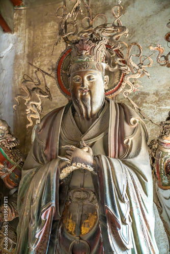 Buddha statues at Tiefo Temple in Mishan town, Jincheng, Shanxi Province, China photo