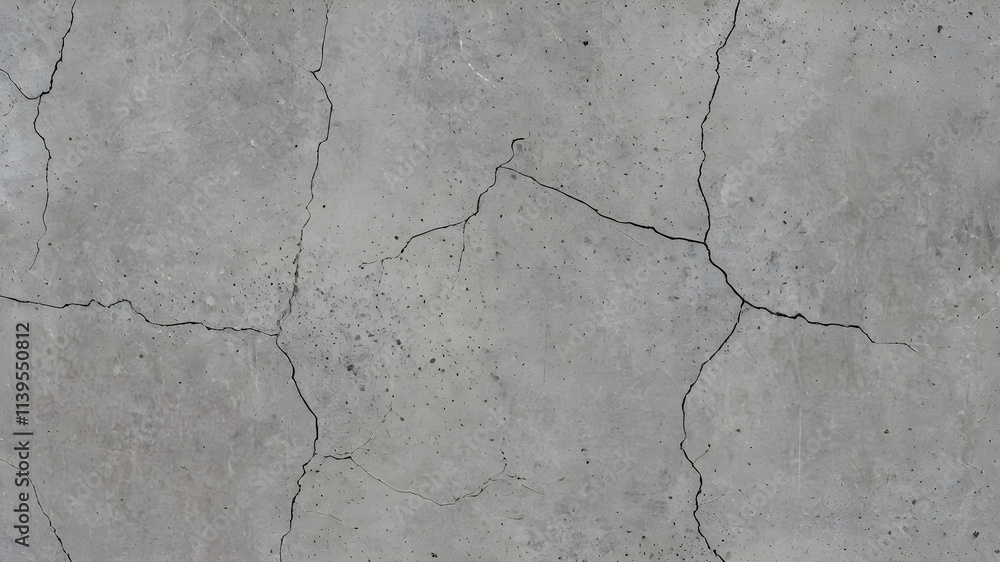 Fototapeta premium Cracked concrete wall texture background. Old grunge cracked concrete wall
