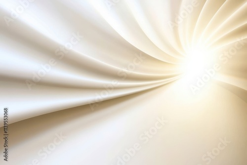 Abstract swirling cream fabric texture background with light.