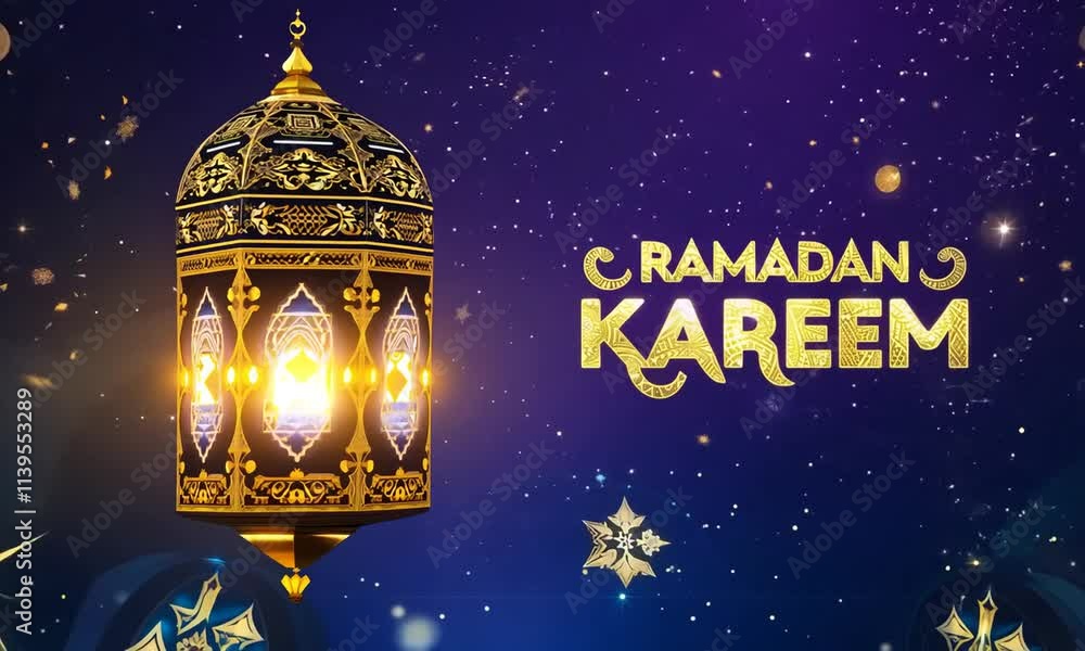 A decorative lantern with stars against a starry night background. A decorative lantern with stars against a starry night background.