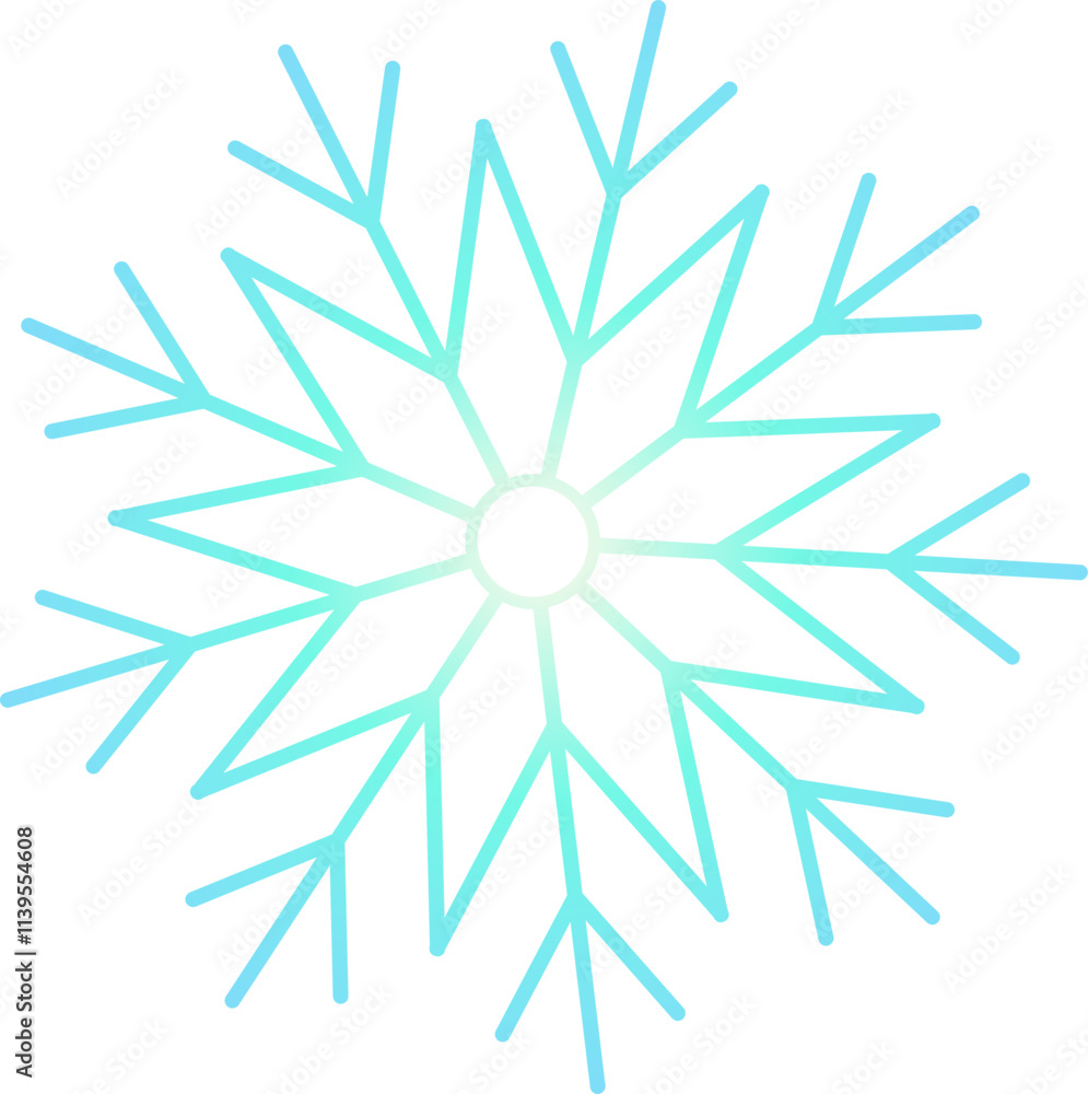 Beautiful gradient snowflake vector pattern. Beautiful gradient snowflake vector pattern.