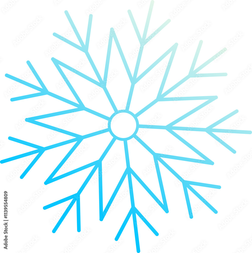 Beautiful gradient snowflake vector pattern. Beautiful gradient snowflake vector pattern.