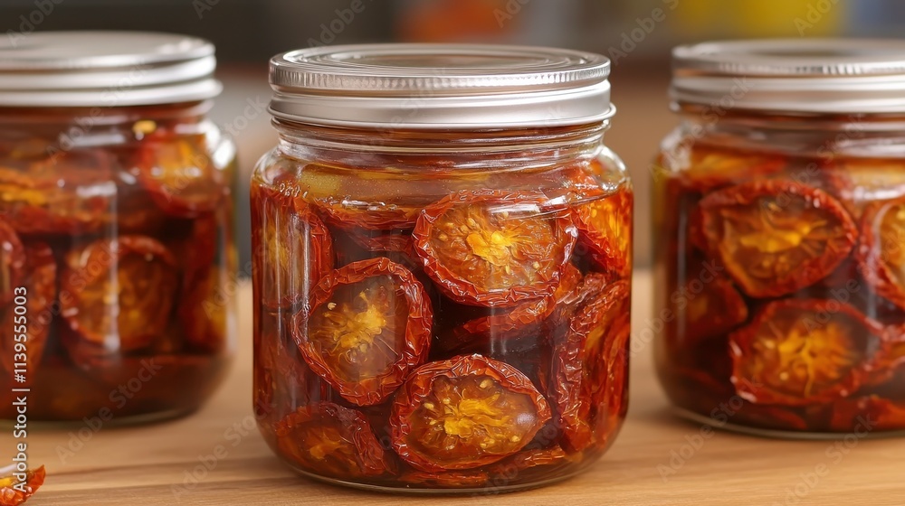Sun-Dried Tomatoes in Jars with Olive Oil Sun-Dried Tomatoes in Jars with Olive Oil
