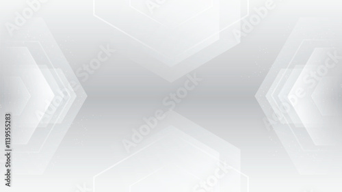 Abstract technology white gray background Hi-tech communication concept, technology, digital business, innovation, science fiction scene vector illustration with copy-space.