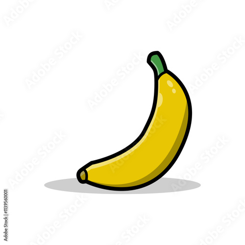 banana on white background