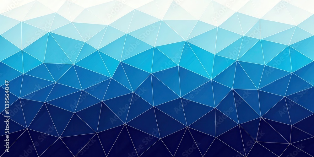Abstract Blue Triangular Mosaic Background, a Geometric Design with Gradient Color Variations Abstract Blue Triangular Mosaic Background, a Geometric Design with Gradient Color Variations
