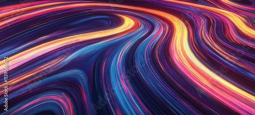 Abstract Swirling Lines of ...