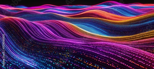 Vibrant Colorful Light Trai...