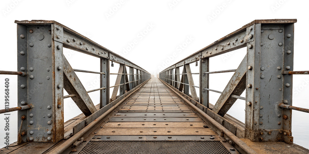 Rough Metal Bridge Entrance: Industrial Design Rough Metal Bridge Entrance: Industrial Design
