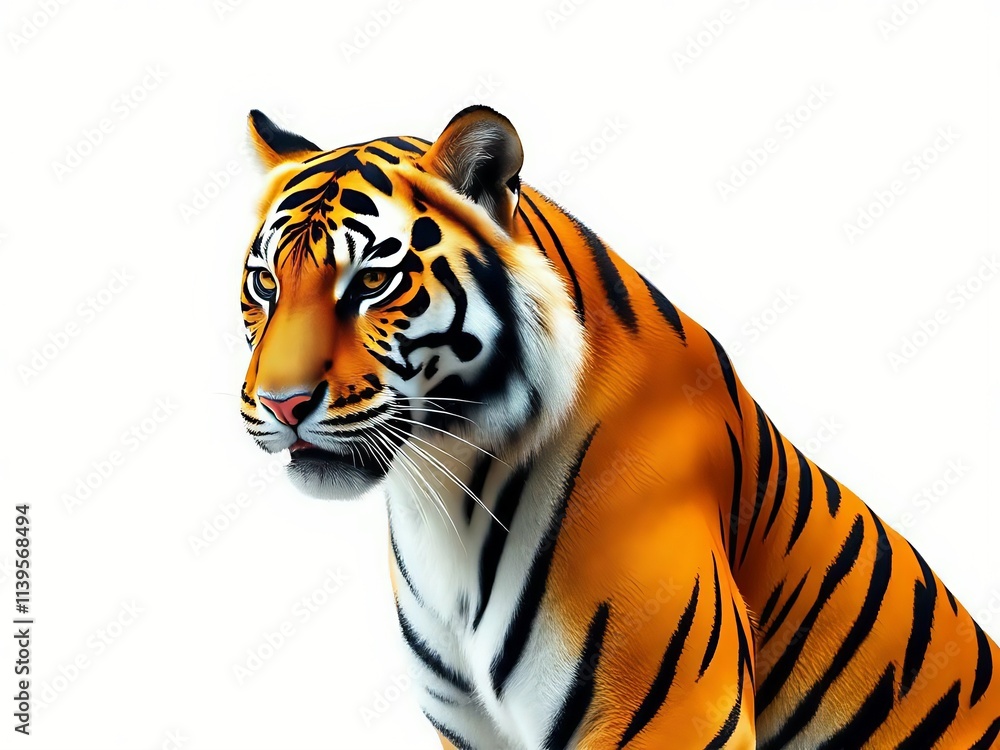 Obraz premium Close up of tiger face. Portrait of tiger face. Tigers face 
