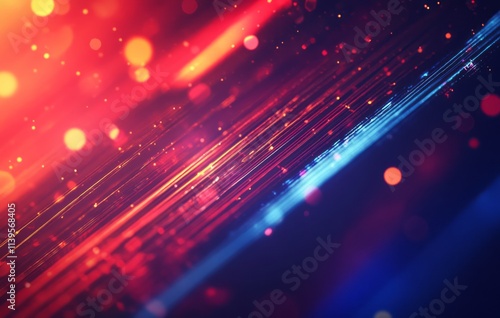 Abstract Red And Blue Light...
