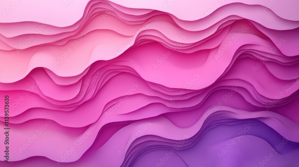 Obraz premium Abstract layered design in pink and purple hues, creating a soothing visual effect.