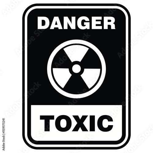 Danger, Toxic sign and sticker vector