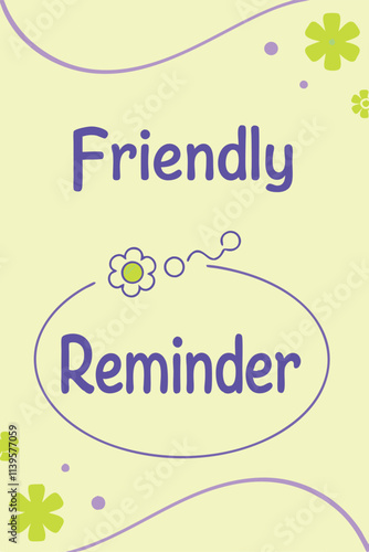 Friendly reminder on banner vector