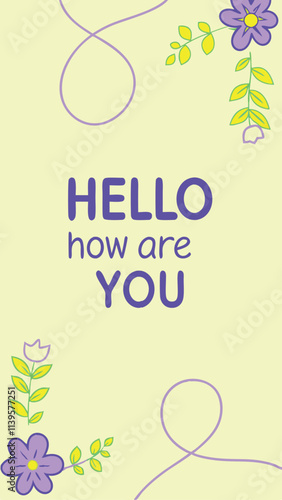 Hello how are you banner vector