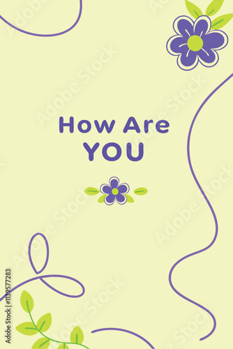 How are you text on banner vector illustration
