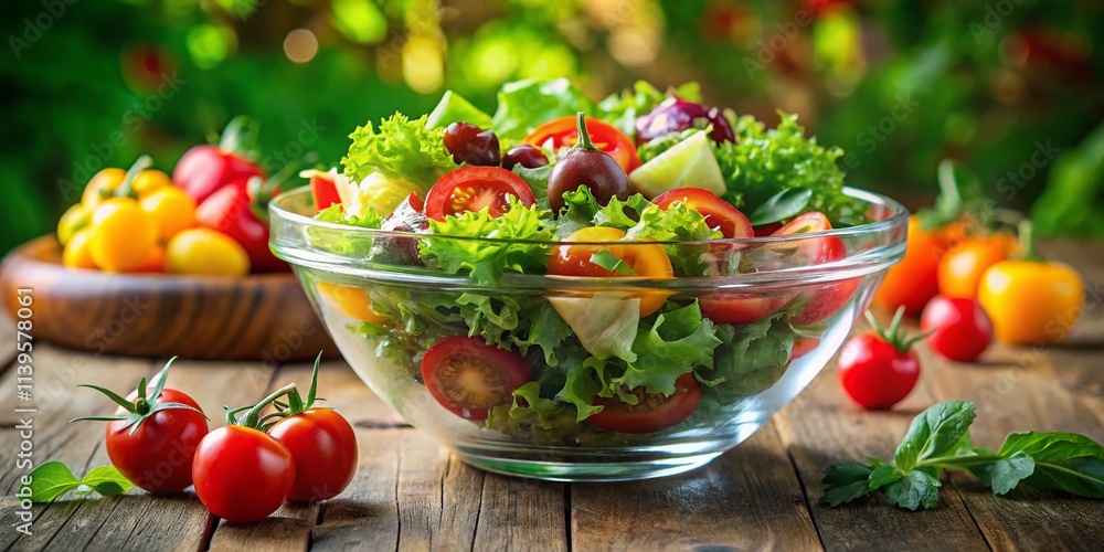 Fresh Garden Salad, Healthy Eating, Gourmet Salad, Delicious Dish, White Kitchen, Food Photography Fresh Garden Salad, Healthy Eating, Gourmet Salad, Delicious Dish, White Kitchen, Food Photography