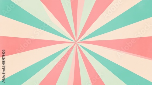 Abstract Pastel Sunburst Ra...