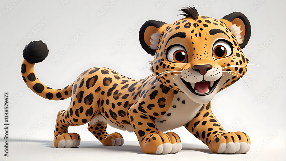 leopard on white leopard on white