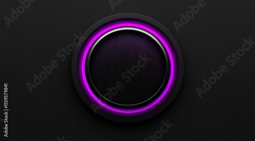 Circular speaker with purpl...